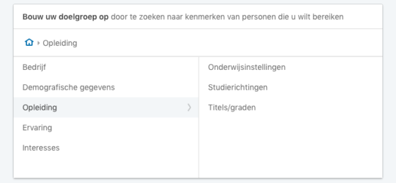 Doelgroep opbouwen Linkedin Doelgroep opbouwen Linkedin